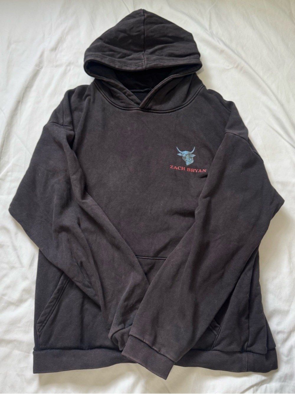 Zach Bryan Merch Black Washed Hoodie
